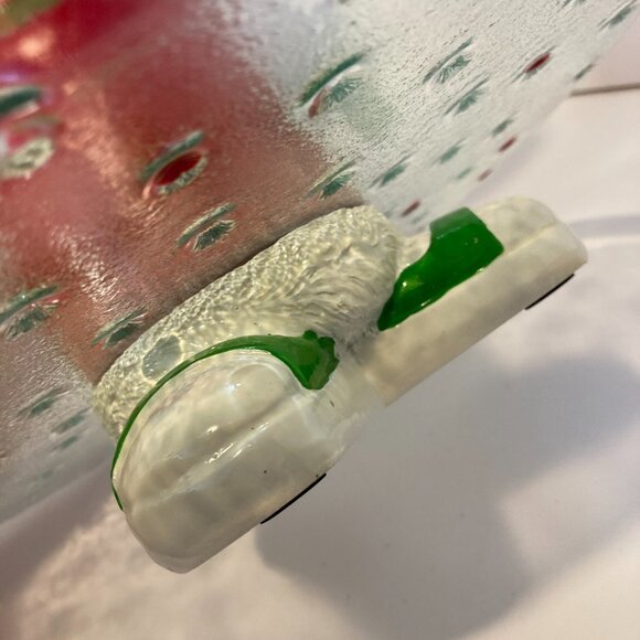 Vintage Holiday 3 Tier Serving Stray Grandma Christmas Tree Ceramic Glass Unique - Picture 9 of 16